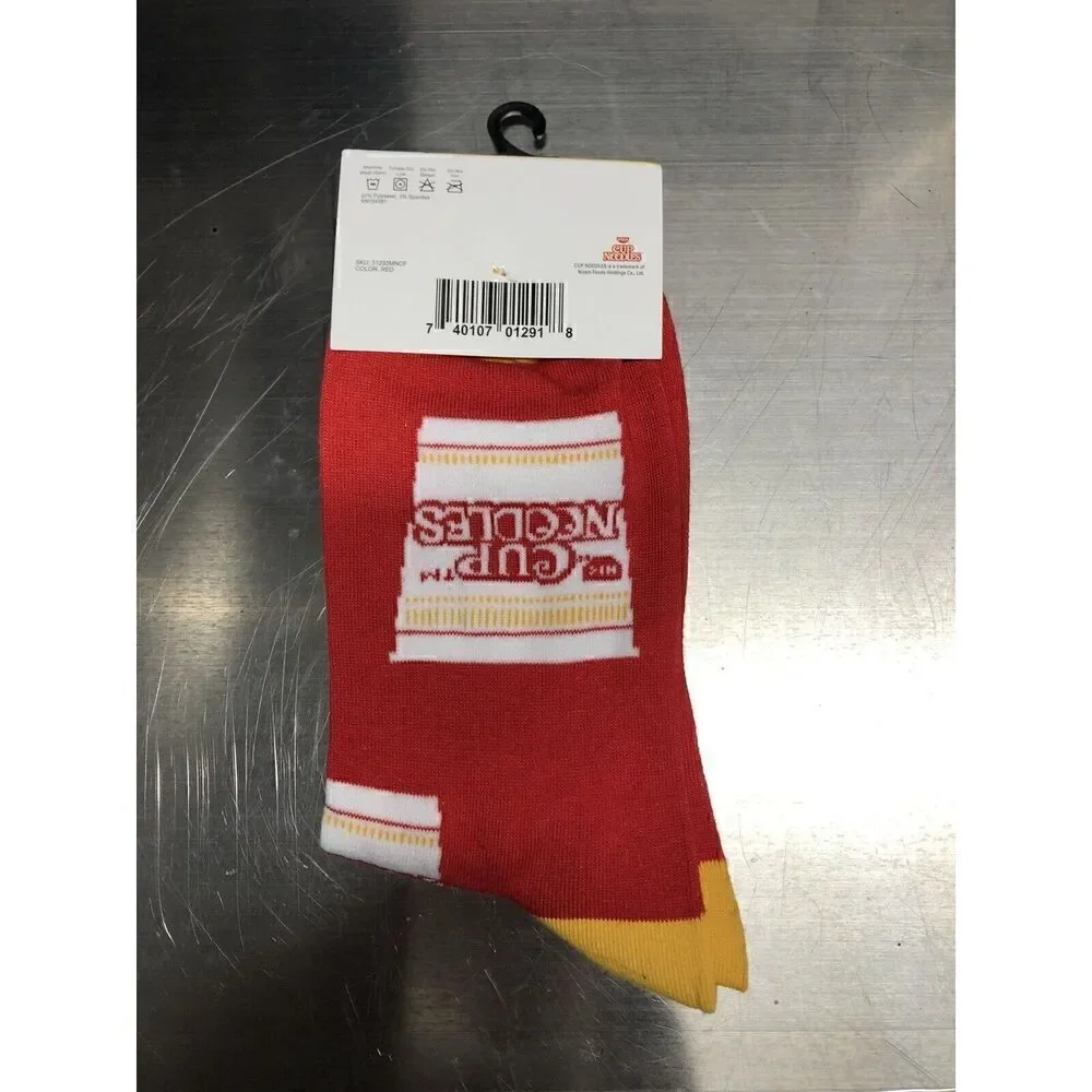New Mens Size 6-12 Crazy Socks Nissin Cup Noodles Crew One Pair